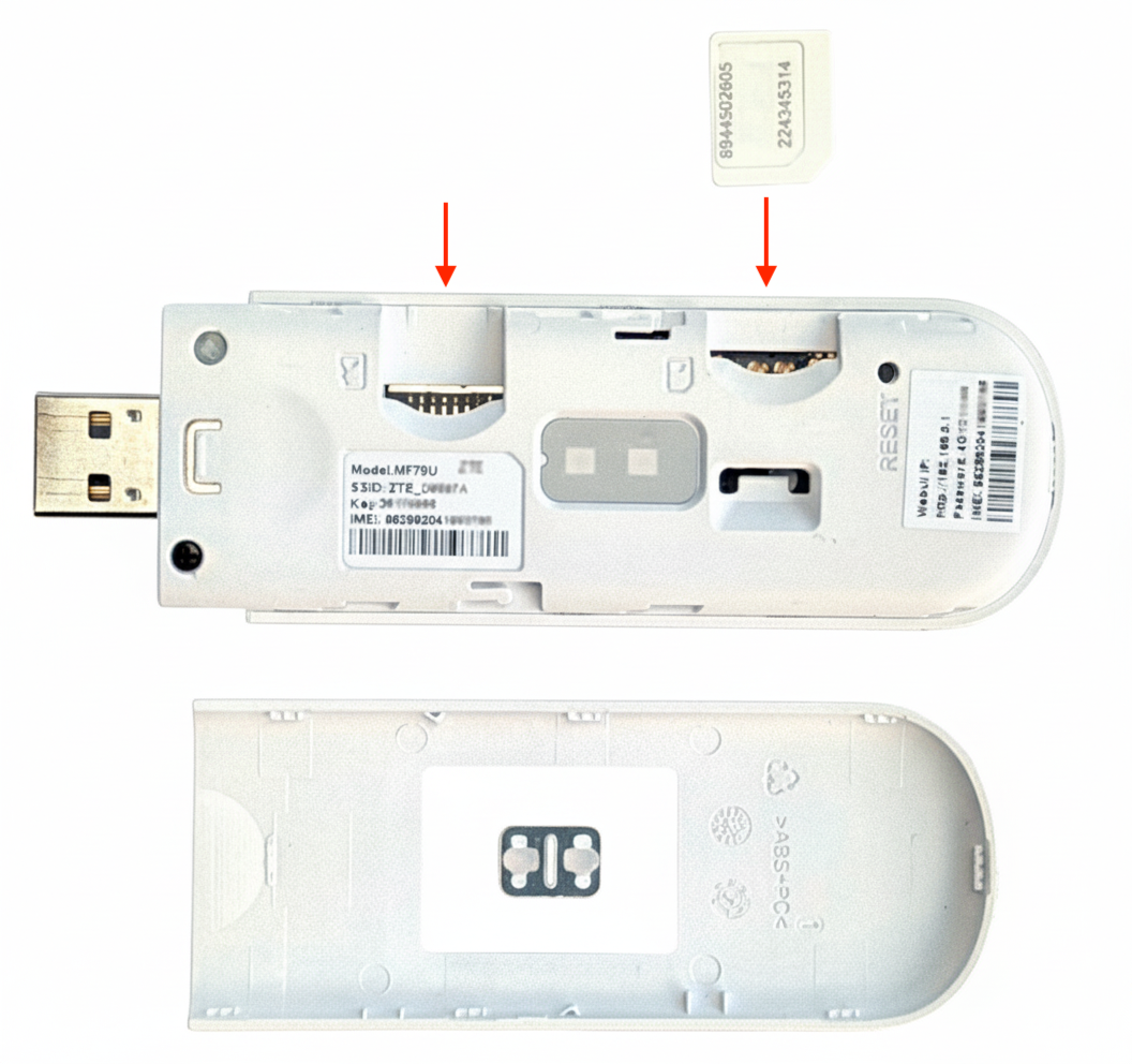 Insert the SIM card