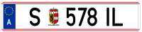 Beispiel einzeiliges EU-Kennzeichen